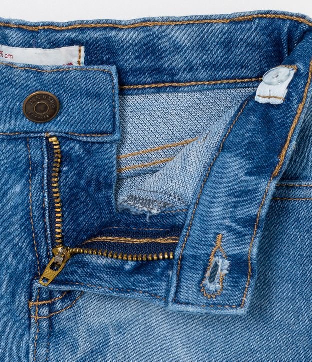 Bermuda Infantil em Jeans com Cadarço - Tam 1 a 4 anos Azul 4