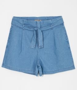 Short Jeans Clochard com Cinto Curve & Plus Size