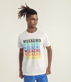 Camiseta com Estampa Weekend 