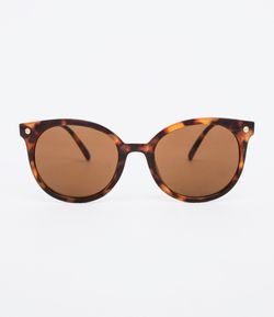 Óculos de Sol Feminino Redondo Tartaruga