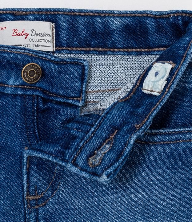 Calca Infantil em Jeans Skinny - Tam 0 a 18 meses Azul 3