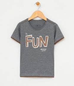 Camiseta Infantil com Estampa Fun - Tam 1 a 4