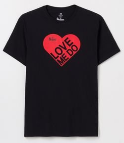 Camiseta Comfort com Estampa The Beatles Love Me Do