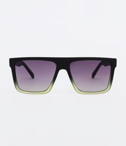 Óculos de Sol Masculino Quadrado com Detalhe Neon