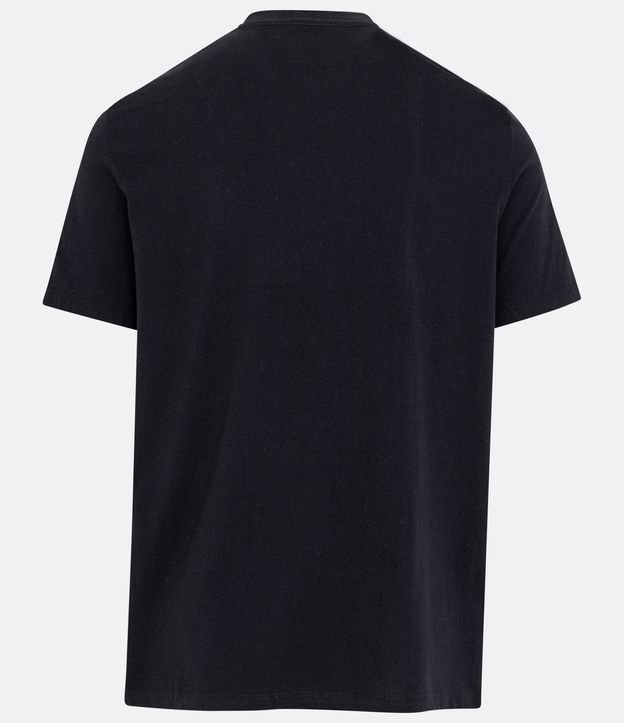 Camiseta Regular com Estampa de Nave Espacial Brilha no Escuro Preto 6