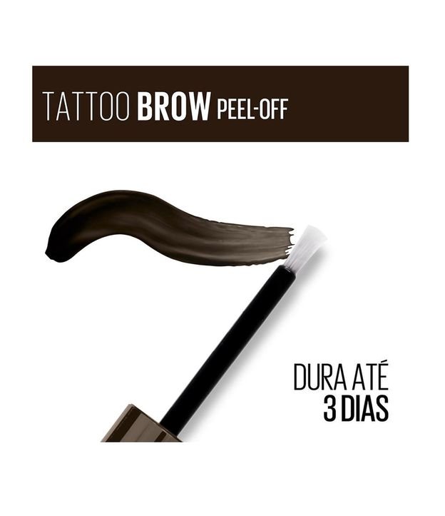 Gel de Sobrancelhas Maybelline Tattoo Brow Peel Off Tint Medium Brown  3