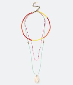 Colar em Camadas com Linha e Miçangas