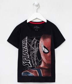 Camiseta Infantil Estampa do Homem Aranha Brilha no Escuro - Tam 2 a 10 anos