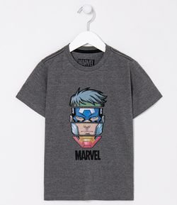 Camiseta Infantil Estampa Avengers - Tam 4 a 14 anos