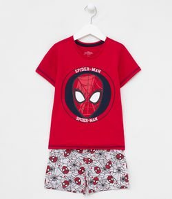 Pijama Infantil Estampa do Homem Aranha - Tam 2 a 14 anos