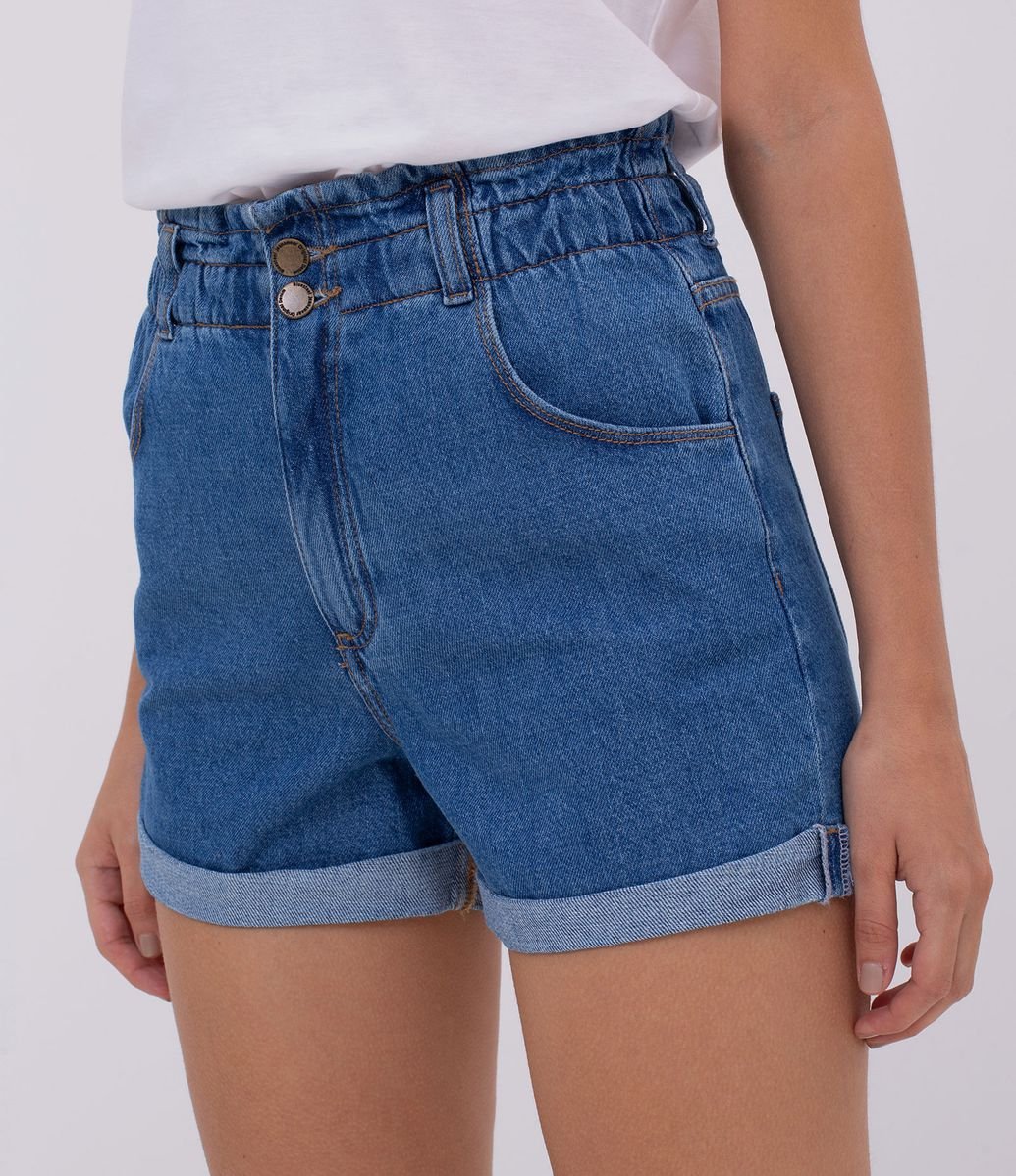 renner short jeans cintura alta