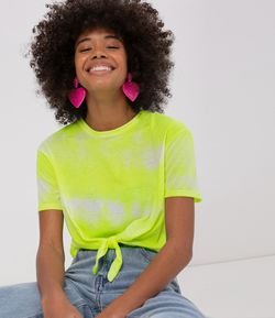Blusa Estampa Tie Dye em Neon