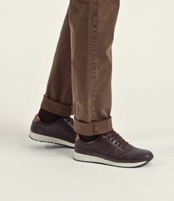 tenis jogging masculino couro