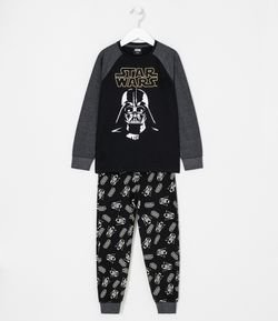 Pijama Infantil Estampa Star Wars - Tam 4 a 14 anos
