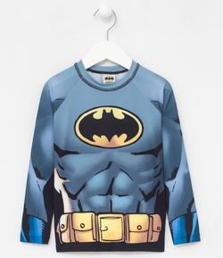 Camiseta Infantil com Proteção UV Estampa Corpo do Batman - Tam 2 a 10 anos