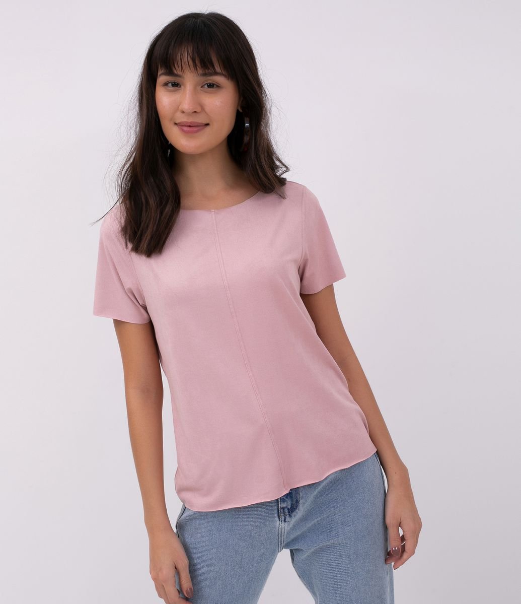 blusa suede pink