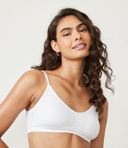 Sutiã Top em Microfibra com Bojo Removível Seamless