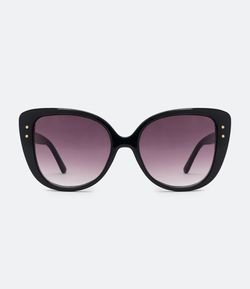 Óculos de Sol Feminino Gateado com Detalhe Lateral 
