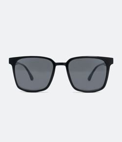 Óculos de Sol Masculino Quadrado com Detalhe Lateral 