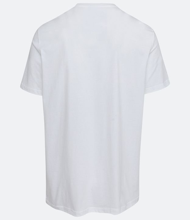 Camiseta Comfort Básica em Algodão Peruano Branco 6