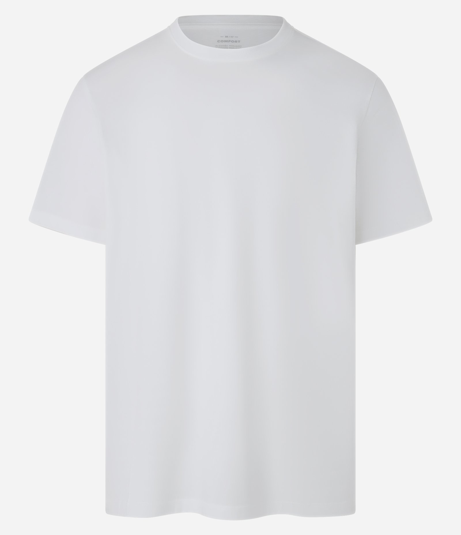 Camiseta Comfort Básica em Algodão Peruano Branco 5