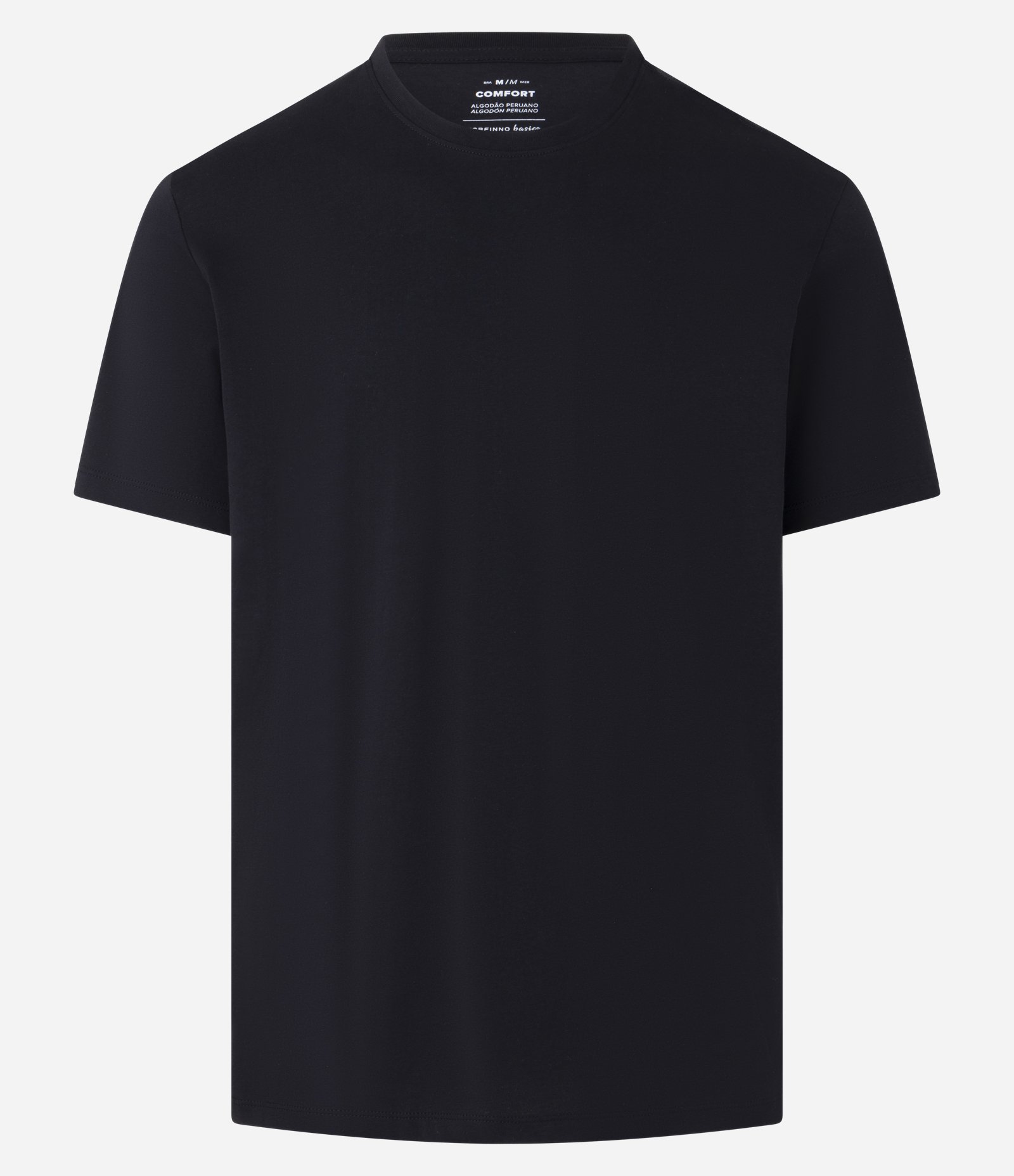 Camiseta Comfort Básica em Algodão Peruano Preto