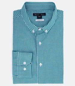 Camisa Manga Longa Slim Fit Xadrez Vichy 