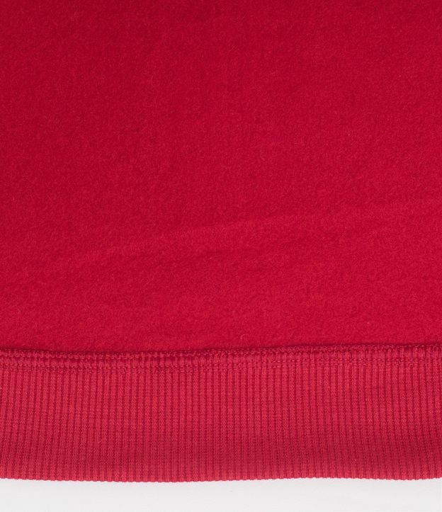 Blusão Infantil Básico Liso com Capuz e Bolso - Tam 1 a 4 anos Vermelho  4