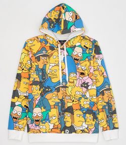 Blusão em Moletom Estampa Personagens Simpsons