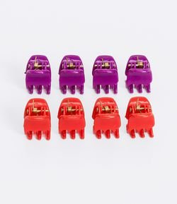 Kit com 8 Mini Piranhas de Cabelo Lisas 