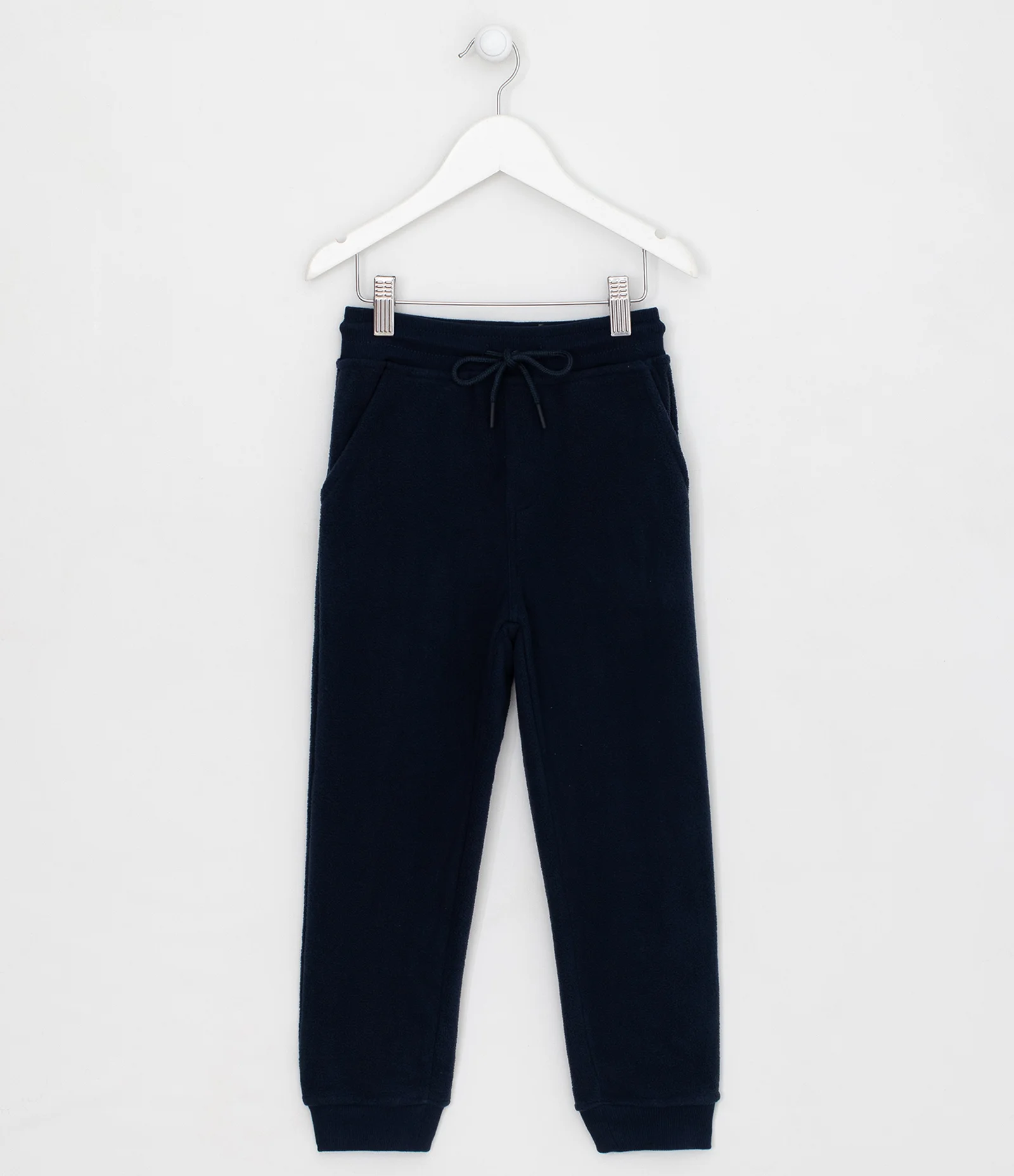 Calça Infantil Básica em Fleece - Tam 5 a 14 anos Azul Marinho 1