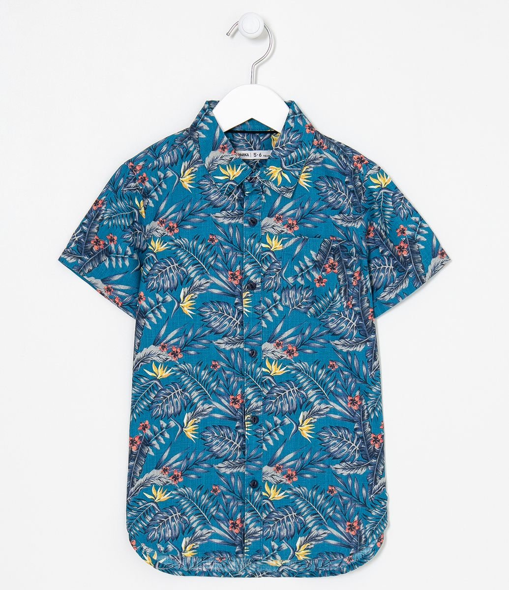 camisa infantil floral