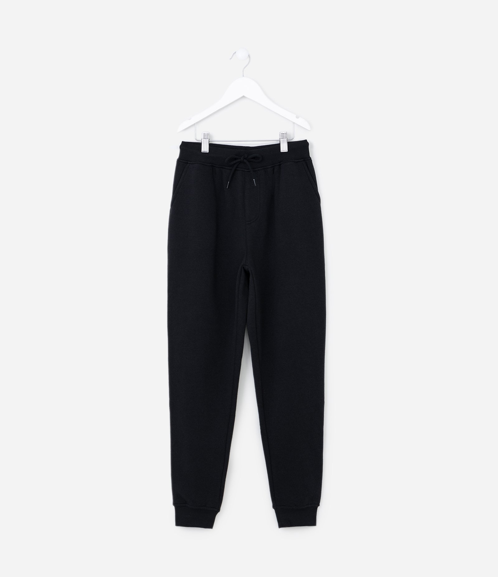 Calça Infantil em Moletom Básica - Tam 5 a 14 anos Preto 2
