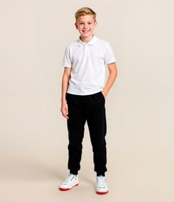 Calça Infantil em Moletom Básica - Tam 5 a 14 anos