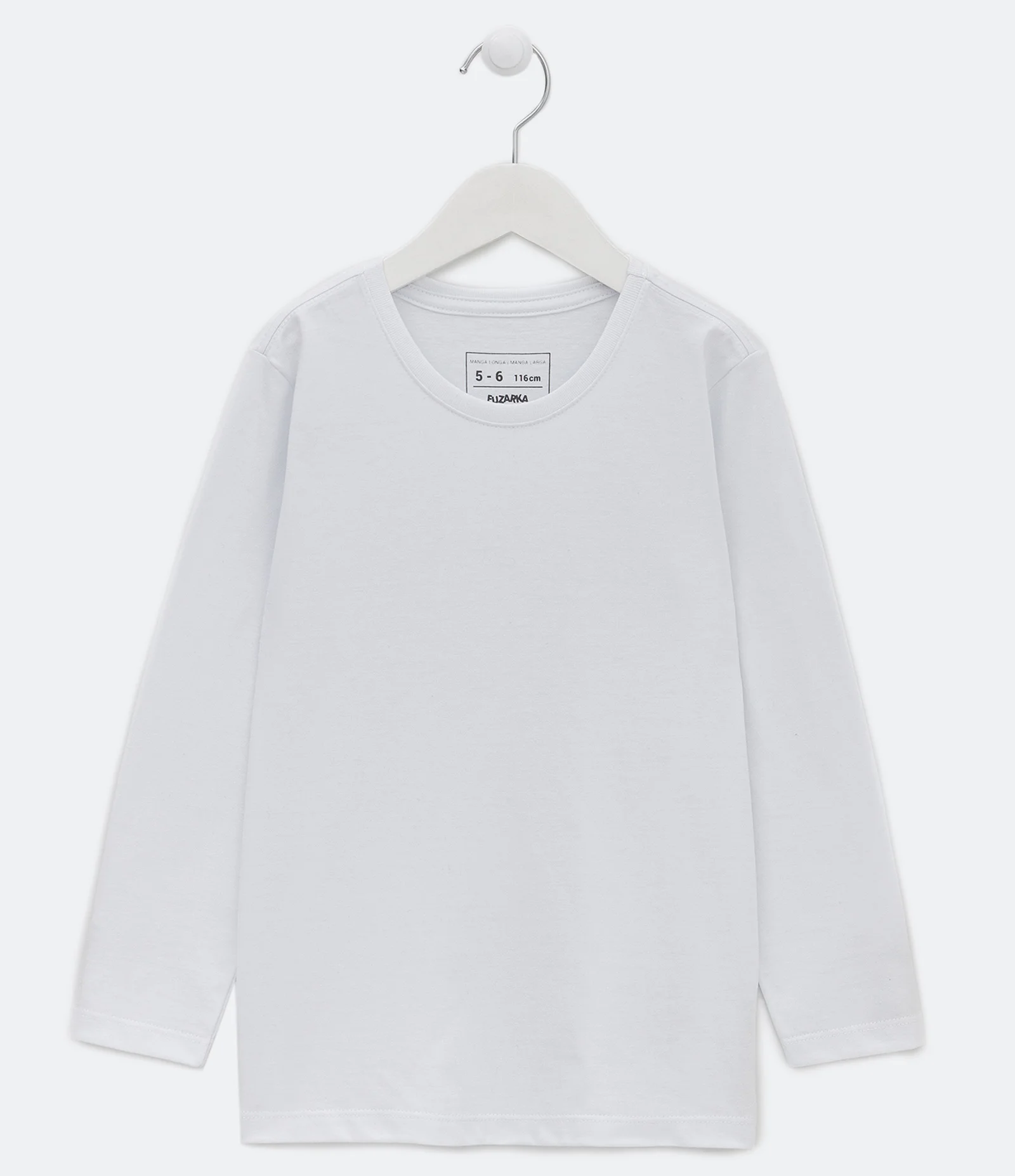 Camiseta Infantil Básica - Tam 5 a 14 anos Branco 1
