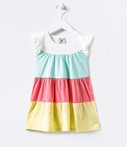 Vestido Infantil Colorido - Tam 1 a 4 anos