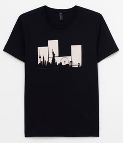 Camiseta Estampa Blocos Cidade