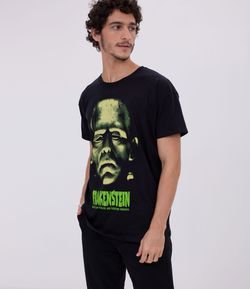 Camiseta Estampa Frankenstein Brilha no Escuro 