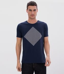 Camiseta Padronagem Geométrico Pontilhado