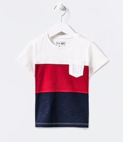 Camiseta Infantil com Bolso - Tam 1 a 4 anos