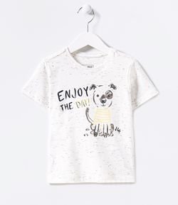 Camiseta Infantil Estampa de Cachorrinho - Tam 1 a 4 anos