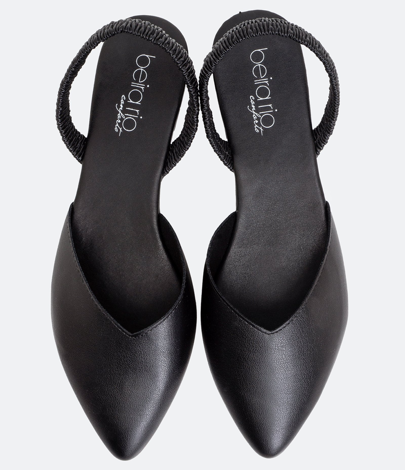 Sapatilha Mule Bico Fino e Elástico no Tornozelo Beira Rio Preto 4