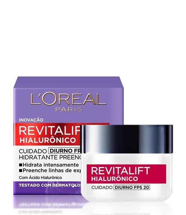 Creme Facial Anti-idade L'Oréal Paris Revitalift Hialurônico Diurno FPS 20, 49g 50ml 2