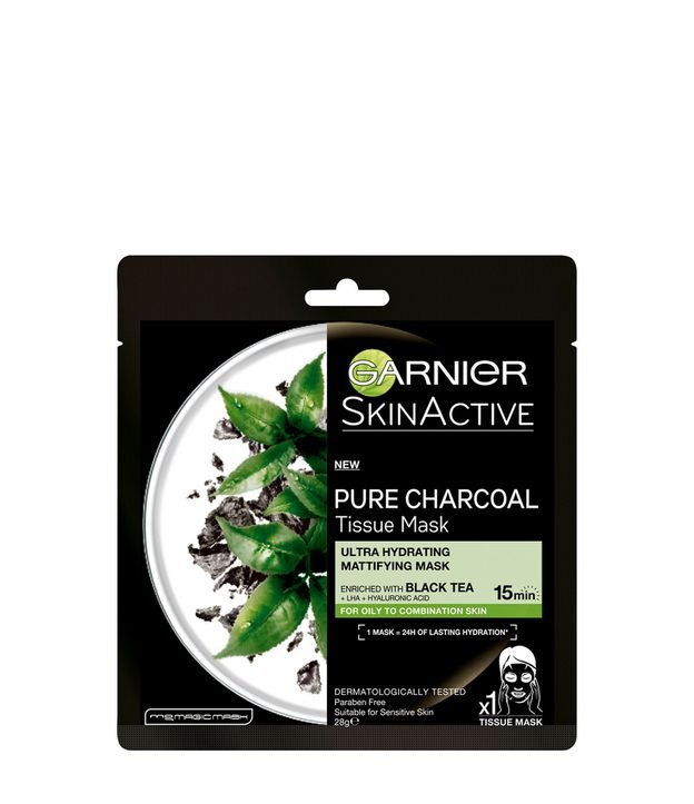 Mascarilla Facial Purificante de Carbón Garnier Skin Active U 8