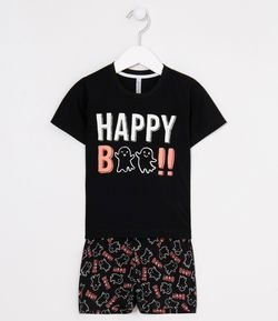 Pijama Infantil Estampa Happy Boom - Tam 1 a 4 anos