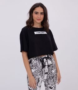 Blusa Cropped  Estampa Stay Cool 