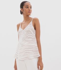 Regata Animal Print Alça Fina 