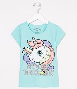 Blusa Infantil Estampa My Little Pony com Glitter - Tam 4 a 12 anos