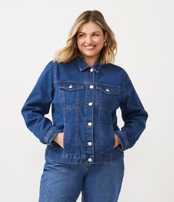 Jaqueta em Jeans com Elastano Curve & Plus Size