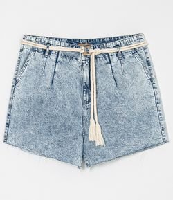 Short Jeans com Cinto Curve & Plus Size
